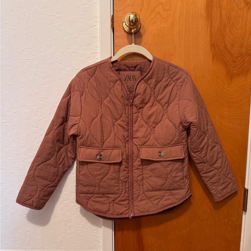 Zara Kids Quilted Mauve Jacket